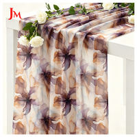 Tissu en mousseline de polyester 100% respirant, imprimé à motifs floraux, tissé pour robe femme