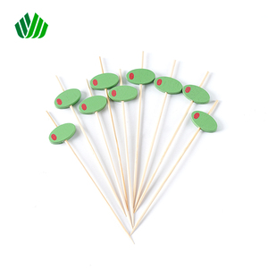 Piques à cocktail en bambou olive de 12 cm, écologiques, pour la décoration - Product Image 1