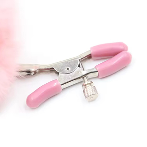 Ensemble de pinces à tétons Plume & Clochette, Bijoux de stimulation BDSM, Pompons et attaches de tétons réglables pour jeux sensoriels en couple - Product Image 6