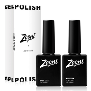 Zooni Gel Unghie Lunga Durata 12ml Base Coat & Top Coat 2 Pezzi Kit Manicure Gel <span class=keywords><strong>VIP</strong></span> Set Logo OEM Gel Sigillante - Product Image 1