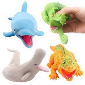 ของเล่นบีบได้ ทำจาก TPR บรรจุในกล่อง ของเล่นบีบได้รูปไดโนเสาร์ กิ้งก่า แหวนสัมผัส ลูกบาศก์หมุน กล่องสมบัติ ของรางวัล ของเล่นบีบได้ - Product Image 1