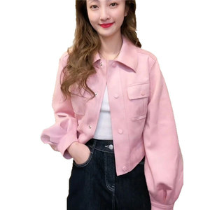 <span class=keywords><strong>Petite</strong></span> veste de motard style veste de <span class=keywords><strong>moto</strong></span> manteaux en daim <span class=keywords><strong>pour</strong></span> <span class=keywords><strong>femme</strong></span> - Product Image 2