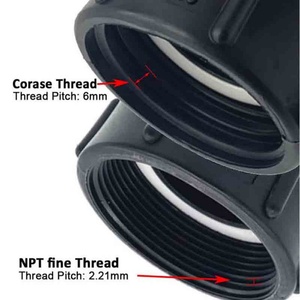 ตัวแปลงเกลียวละเอียด NPT 60 มม. เป็น G3/4 นิ้ว สำหรับท่อระบายน้ำฝน ท่อสวน ท่อ IBC  อะแดปเตอร์สำหรับต่อท่อสวน - Product Image 3