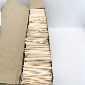 Cá nhân dùng một lần số lượng lớn đóng gói Bạch Dương bằng gỗ tăm Carton tự nhiên Bộ đồ ăn sắc nét bằng gỗ tăm chủ in laser