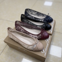 Chaussures plates pour femmes en dentelle française, confortables et polyvalentes