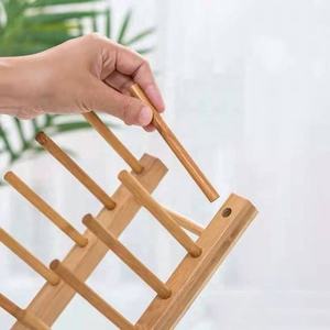 Support en bois de bambou vinyle pour enregistrement, 9 pouces, présentoir inclus, assiette, bol, livre, Pot et couvercle de la planche à découper, support de séchage - Product Image 4