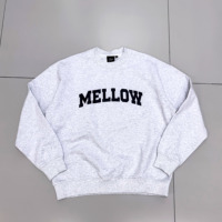 Sweat-shirt pour homme en coton épais à logo imprimé, coupe ample, vente en gros