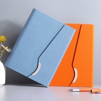 Ensemble de journaux A5 personnalisés promotionnels pour affaires en cuir PU couverture rigide reliure à spirale journal pour salons professionnels