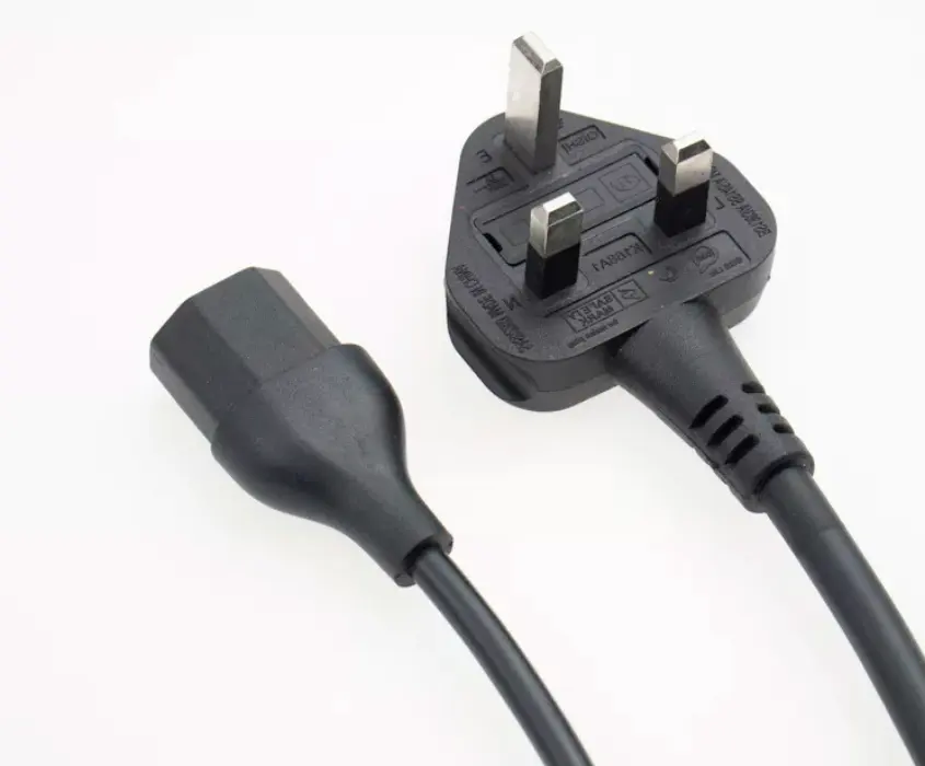 British Slim England Plug With C13 For Steam Iron Epson Printer Extension Wires Heavy Duty Power Cord Electric Cable UK 3 PIN