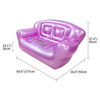 Transparent orange camping en plein air gonflable air double canapé chaise longue