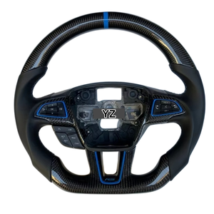 Volant de direction en fibre de carbone YZ, design sportif, avec marque centrale personnalisée, pour Acura TL/ILX et Honda – Meilleures ventes - Product Image 4