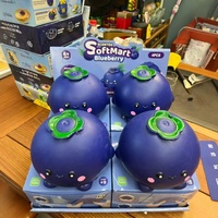Nouveau jouet souple en forme de myrtille simulée de grande taille, jouet créatif anti-stress à rebond lent pour les jeunes, avec emballage en sachet OPP
