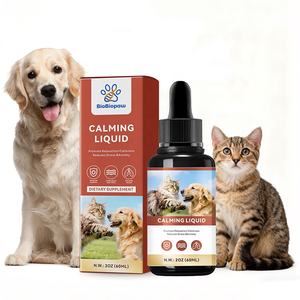 Cairan Penenang Anjing Kucing, Pendukung Pelatihan & Fokus, Suplemen Kesehatan Penenang, Tetes Berkualitas untuk Hewan Peliharaan & Manusia, 60ml Melatonin Penenang - Product Image 1