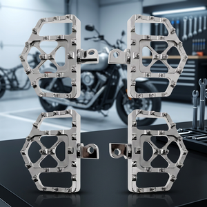 อุปกรณ์เสริมรถจักรยานยนต์ CNC SXF250 แป้นเหยียบอลูมิเนียมอัลลอยด์ แป้นเหยียบรถจักรยานยนต์ CNC แบบเรียบสำหรับเปลี่ยน - Product Image 2