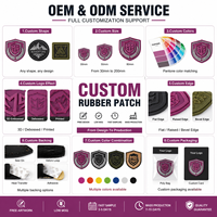 Écussons en caoutchouc souple 3D gaufrés personnalisés OEM ODM écologiques, badges en PVC avec logo de marque privée, motif floral pour chapeaux streetwear