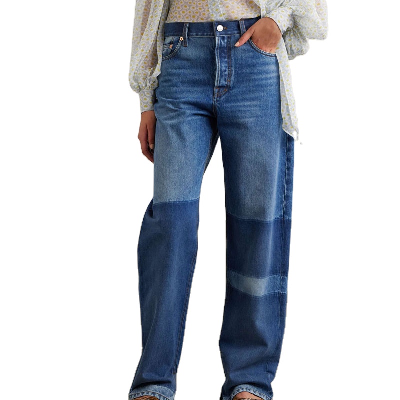 Ladies Jeans Double Color Jeans Shop High-Quality Two Colored