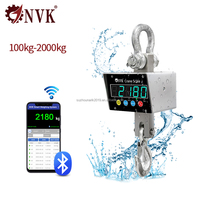 Báscula Colgante NVK Económica con Pantalla LED Impermeable, Modelo OEM OCS-E, de Acero Inoxidable, 1t-3t, para Uso Doméstico y Pesca