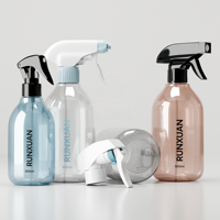 Flacon pulvérisateur de liquide pour lavage de vaisselle personnalisé de 500ml avec déclencheur en plastique PET 300ml Contenants de solutions de nettoyage transparents Flacon pulvérisateur