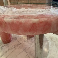 2022 nouveau Design meubles de maison salon fantastique Rose cristal Quartz Center Table basse