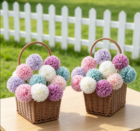 Bola Pompom Bunga Kamelia Sutra Buatan Tangan 50cm untuk Dekorasi Pernikahan, Paskah, Hari Valentine & Thanksgiving