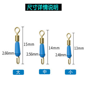 Clips de liberación rápida de silicona estilo americano, azules, grandes, de 15 mm, de cobre y acero inoxidable, para pesca de agua dulce. - Product Image 5