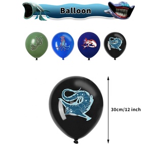 Set de Decoración de <span class=keywords><strong>Cumpleaños</strong></span> de Subnautica, Artículos para Fiestas de Videojuegos, Incluye Fondo, Vajilla, Globos, Adornos para Pasteles y Cupcakes - Product Image 4