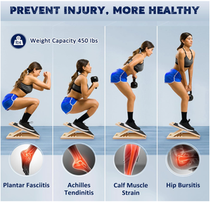 Planche inclinée portable en bois pour la relaxation musculaire, l'étirement des mollets, les squats, le Pilates, la physiothérapie, équipement d'exercice à domicile - Product Image 4