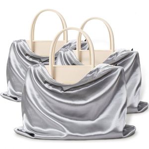 Sacs à cordon en satin de luxe de haute qualité pour sacs à main, chaussures, perruques, sacs de rangement anti-poussière en soie satinée avec logo personnalisé - Product Image 4