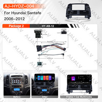 Pantalla Táctil de 12.3'' con Kit Completo de Marco de Panel de Instrumentos ABS para SANTAFE 2006-2012, LHD/RHD, con Sistema Multimedia Android, GPS y Amplificador