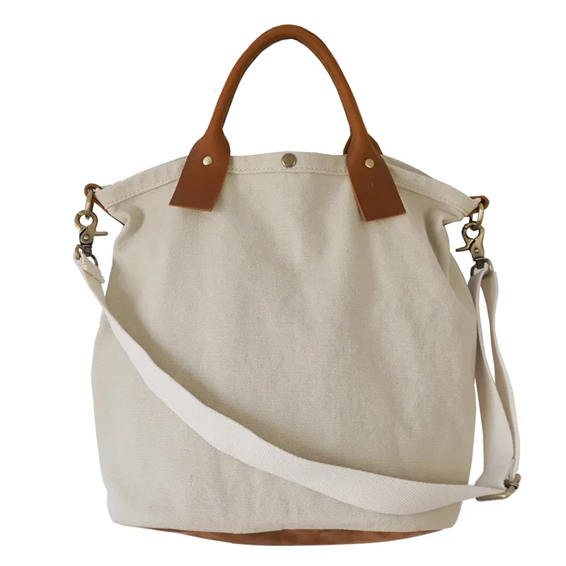 Wholesale Women Shopping Trendy Canvas Handbags Tote Shoulder Retro Bag
