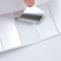 Colle super forte, fond argenté, adhésif thermique vierge, étiquette de pneu, autocollants imperméables pour roues de pneus pour imprimantes à transfert thermique