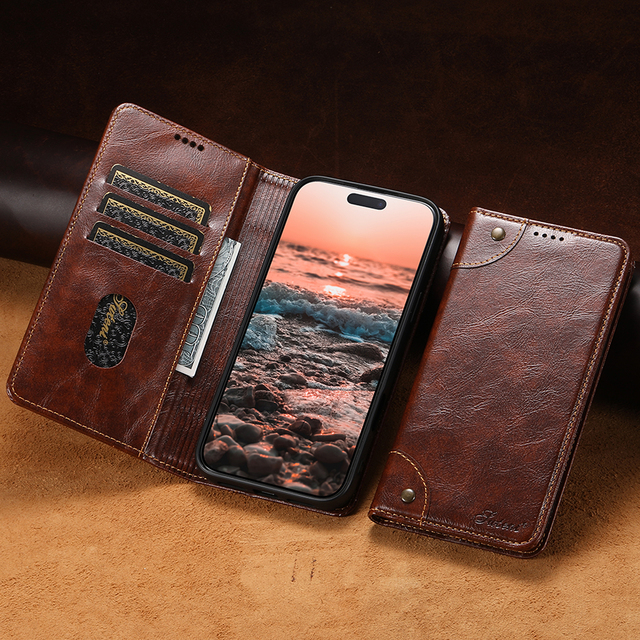 SUTENI for iPhone 18 Pro Max Phone Case Magnet Card Holder Stand Flip Cover Wallet Faux Leather 17 16 Plus 15 Pro 14 13 12