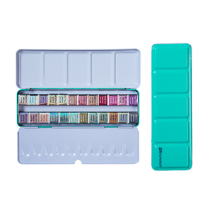 Juego de Pinturas de Acuarela Metálicas Brillantes de 24 Colores para Artistas - Product Image 4