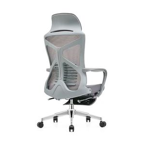 Mibo Furniture Ergonomic Gaming Chair Mesh Grey Reclining Office Chair With <b>Footrest</b> And Wheels For Home And Computer Use - Product Image 3