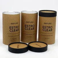 Emballage en tube de papier personnalisé, biodégradable, respectueux de l'environnement, en carton kraft de qualité alimentaire, boîte en tube de papier pour le thé