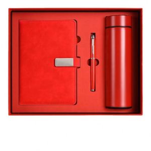 Wholesale Corporate PU Leather Notebook Gift Sets With Bottle Customizable Luxury <b>A5</b> Diary <b>Note</b> <b>Book</b> Gift Box With Pen and USB - Product Image 3