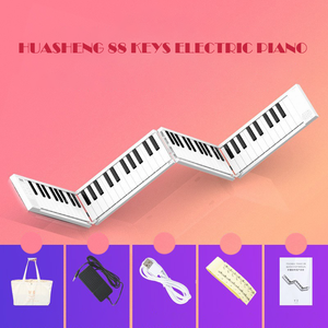 <span class=keywords><strong>Piano</strong></span> électrique HUASHENG de haute qualité, OEM ODM, portable, pliable, 88 touches, pour débutants, enfants, débutants, 128 rythmes, <span class=keywords><strong>ABS</strong></span> EPP88-1 avec pédale - Product Image 2