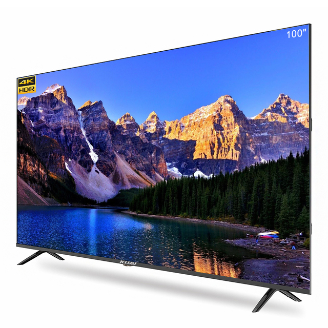 China Brand Tv Factory Network Wifi Wide Screen Large 98 Inch 4K ultra Thin UHD Tempered Glass Big Lcd Smart Televisions