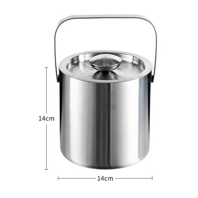 Stainless Steel Ice Buckets Luxury Ice Bucket With Lid Wine Bottle Chiller Wine Drink Cooler Champagne Bucket