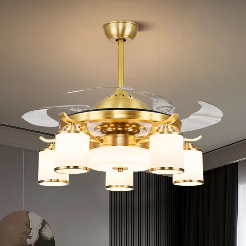 가정용품 Led 팬 빛을 가진 원격 제어 스위치 아bs 잎 장식적인 점화 현대 에너지 절약 천장 선풍기