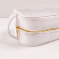 Cadeaux personnalisés écologiques pour les joueurs de Mahjong, sac en PVC blanc pour jetons de Mahjong, sacs transparents avec fermeture éclair et poignée