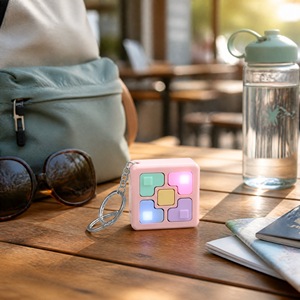 Cube <span class=keywords><strong>de</strong></span> jeu <span class=keywords><strong>mémoire</strong></span> LED clignotant personnalisé avec logo OEM, jouet électronique portable d'entraînement cérébral, porte-clés <span class=keywords><strong>pour</strong></span> enfants et <span class=keywords><strong>adultes</strong></span> - Product Image 4