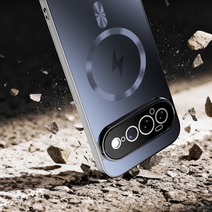 Coque de téléphone magnétique mate électroplaquée tendance pour Google Pixel 11 Pro XL 10 9 8 7 6 Pro avec film protecteur d'objectif et coque arrière - Product Image 3