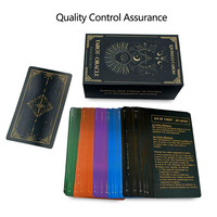 Lüks Altın Varaklı Kenarlı Oracle Destesi Premium Özelleştirilebilir Resimli Kılavuz Kitabı Manevi Rehberlik Kehanet Özel Tarot Kartları