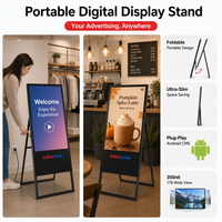 Afficheur numérique pliable WiFi Android, lecture automatique à l'activation, publication à distance CMS, 32 pouces