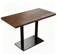 Meubles de salle à manger commerciaux minimalistes du milieu du siècle, table de bistrot élégante et chaise à dossier incurvé pour café