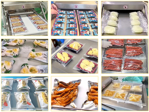 Máquina de envasado al vacío de alimentos SUS304, máquina de envasado al vacío usada industrial de acero inoxidable, carne, camarones, mariscos, doble cámara - Product Image 5