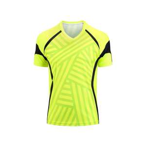 Venta al por mayor camiseta de entrenamiento de fútbol de secado rápido transpirable de manga corta con cuello en V tela de sublimación chándal de fútbol personalizado - Product Image 1