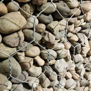 Leadwalking 80x100mm Lưới Vòng kết nối gabion nhà máy lũ chiến đấu mạ kẽm gabion lưới mạ kẽm gabion lưới lục giác