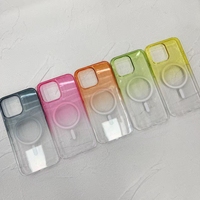 Casing ponsel magnetik gradien mewah, penutup belakang ponsel PC Glitter Bling untuk iPhone 17 Pro Max 17 Air 16 15 14 13 12 11